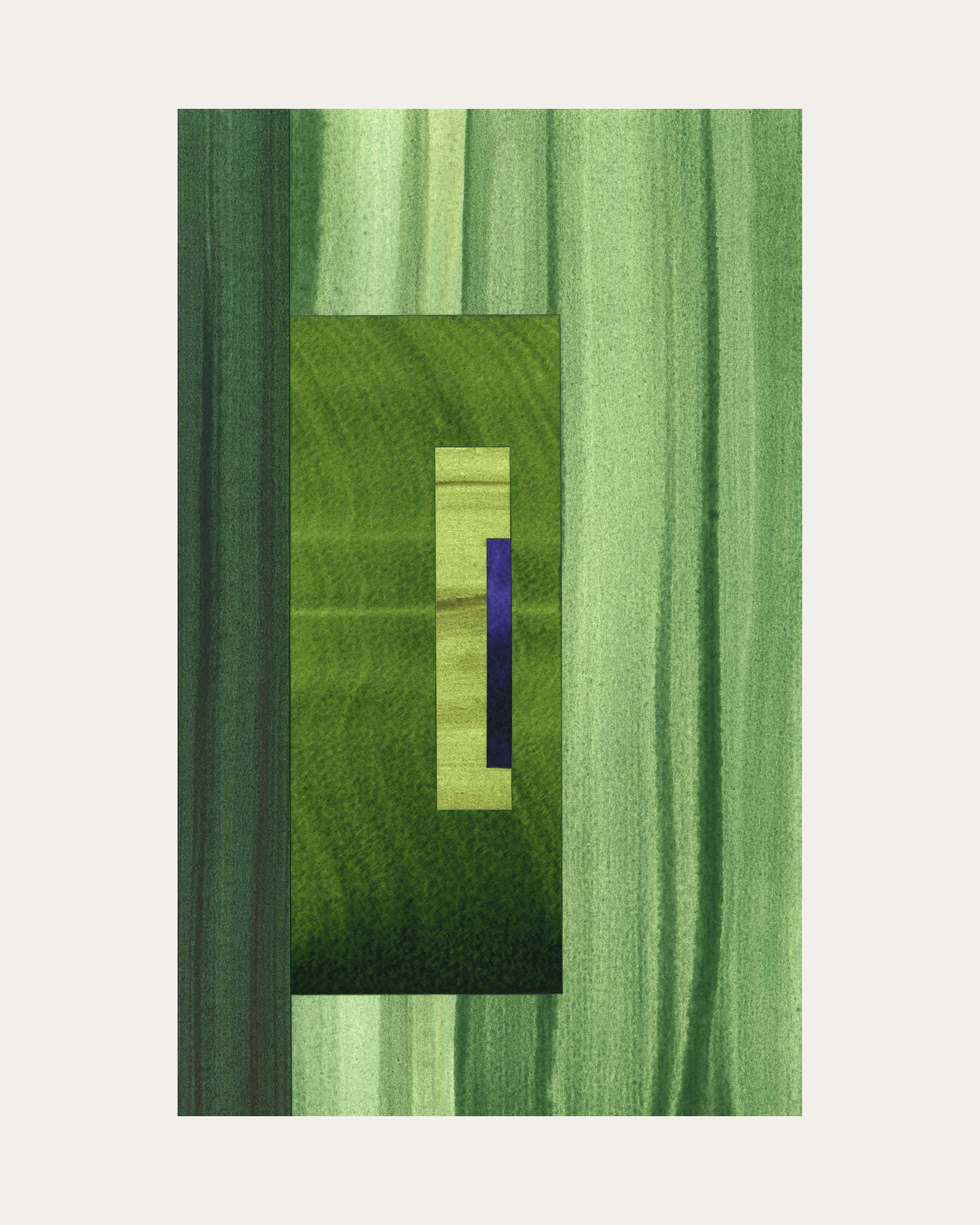 Green Geometric abstract artwork